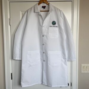 NEW Lab Coat Red Kap sz Large Front Pockets Button Down Unisex School College